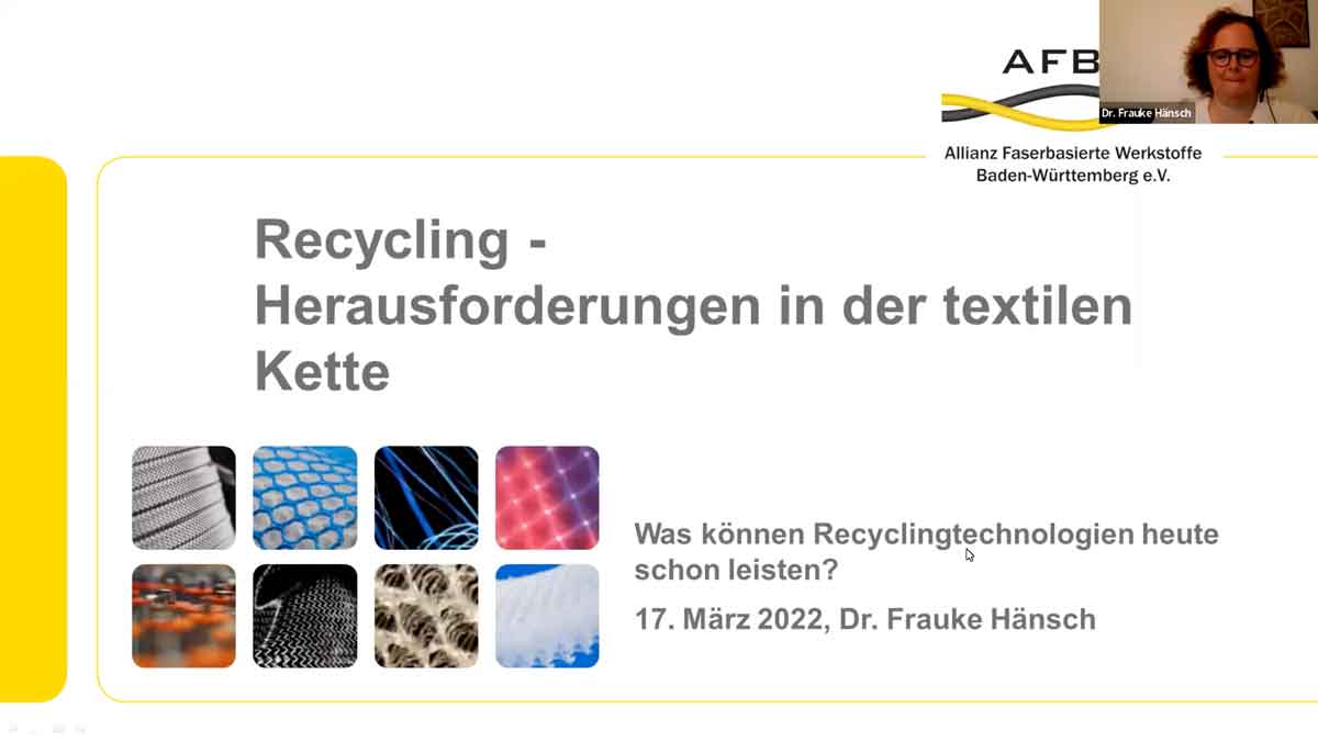 AFBW Tutorial zum Thema Was können Recyclingtechnologien heute schon leisten